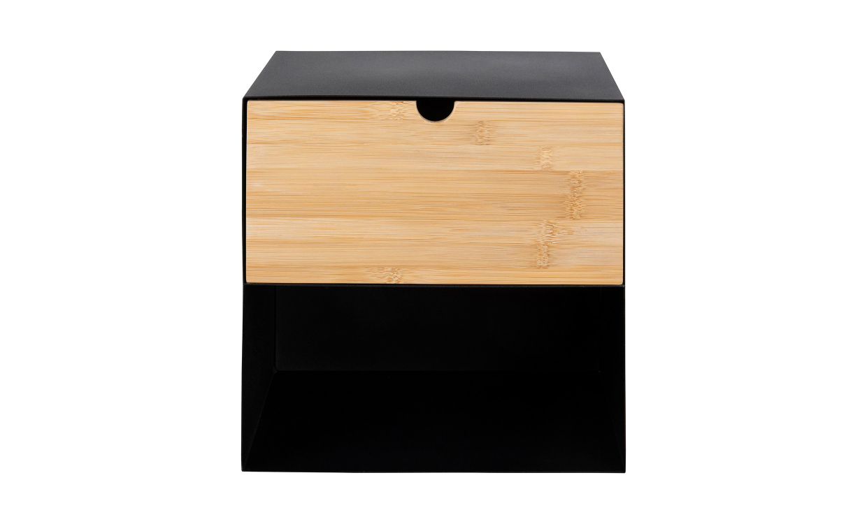 JUNI Veggskap Svart/Natur - Soverom - Soveromsmøbler - Nattbord - Sofasandmore