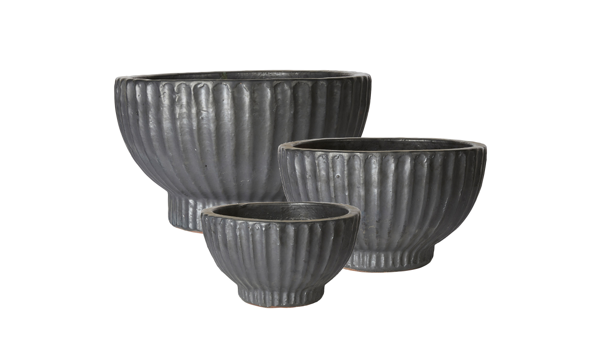 FEDORA Potte 3-pack Svart