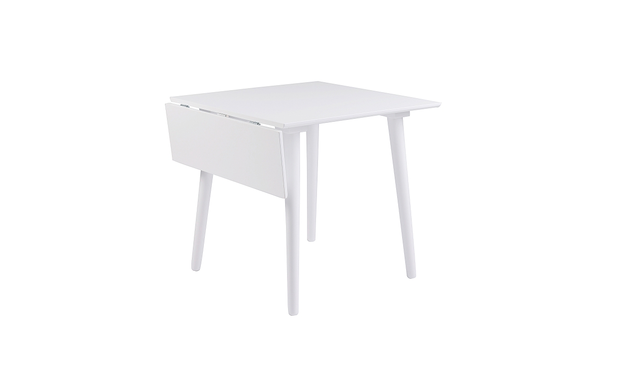 LOTTA Spisebord Hvit Klaff 80+25 - Bord - Spisebord - Sofasandmore
