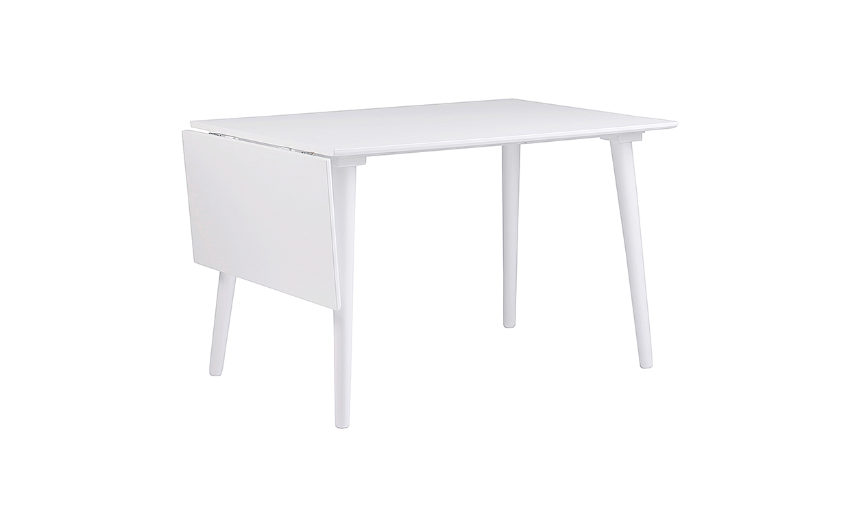 LOTTA Spisebord Hvit Klaff 120+40 - Bord - Spisebord - Sofasandmore