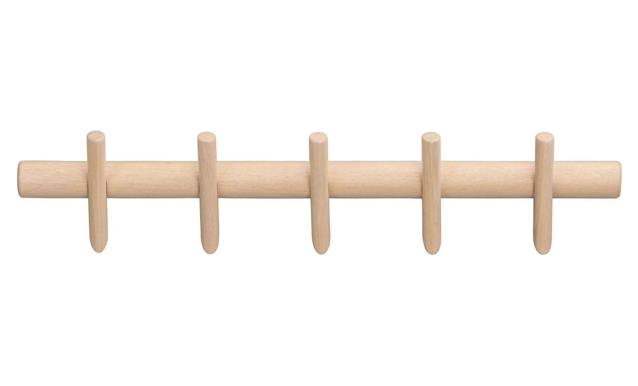 HILLMOND Knaggrekke 5 kroker Hvitpigmentert - Hall - Sofasandmore