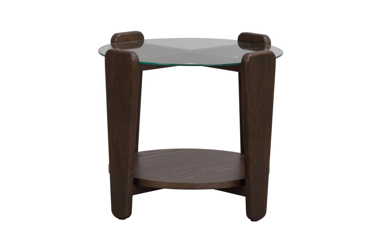 ARRAN Sofabord D52 Brun Eik/Glass - Sofabord - Sofasandmore
