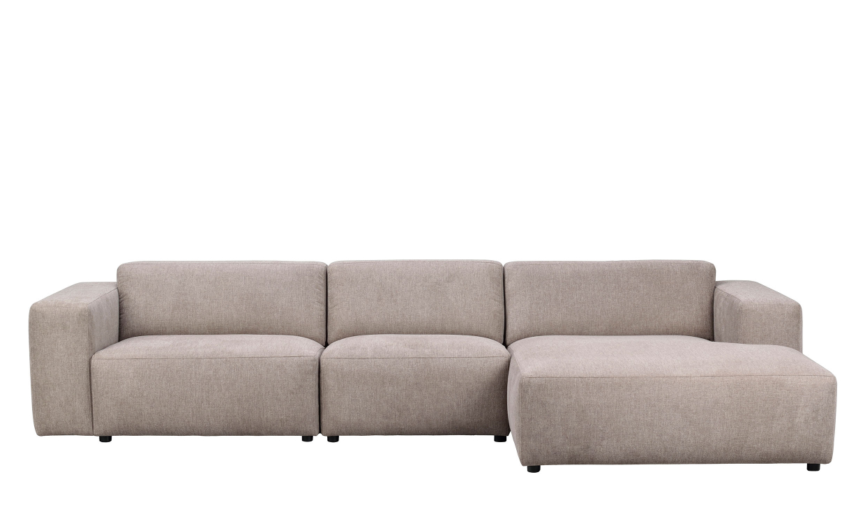 WILLARD sofa 4-seters sjeselong høyre beige