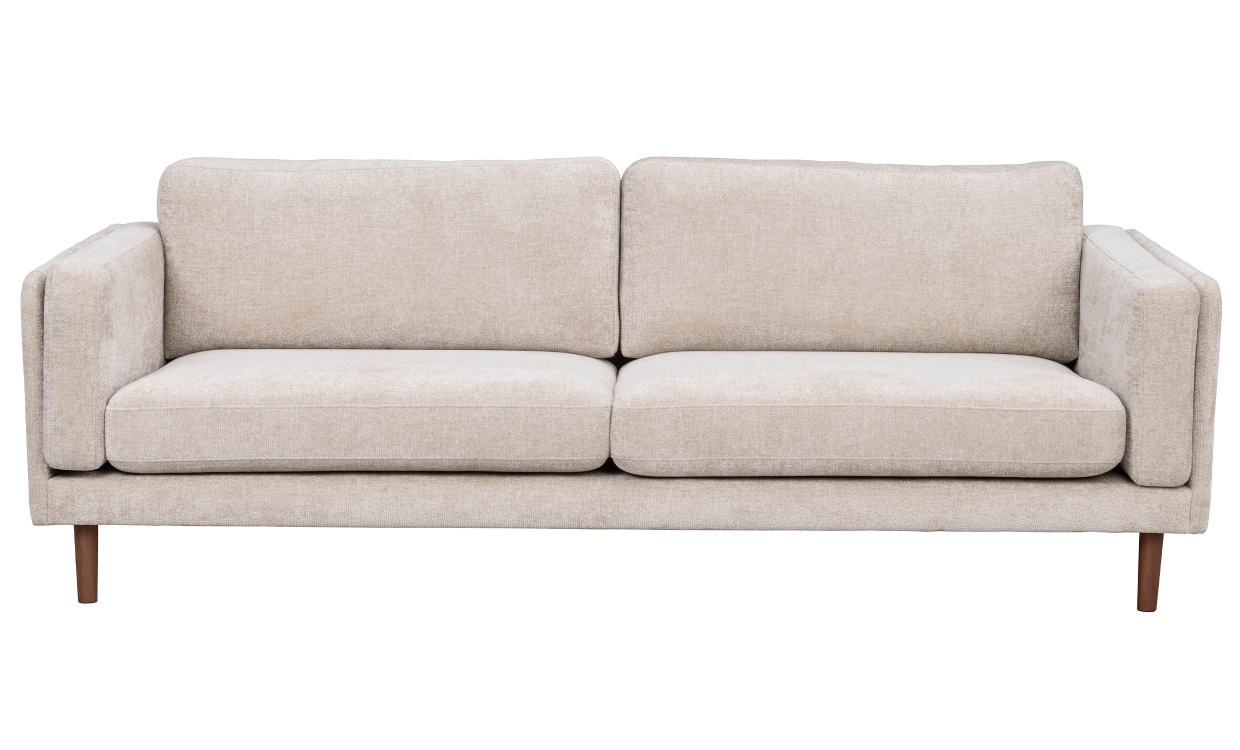 BRADEN 3-seterssofa Lys beige/Brun