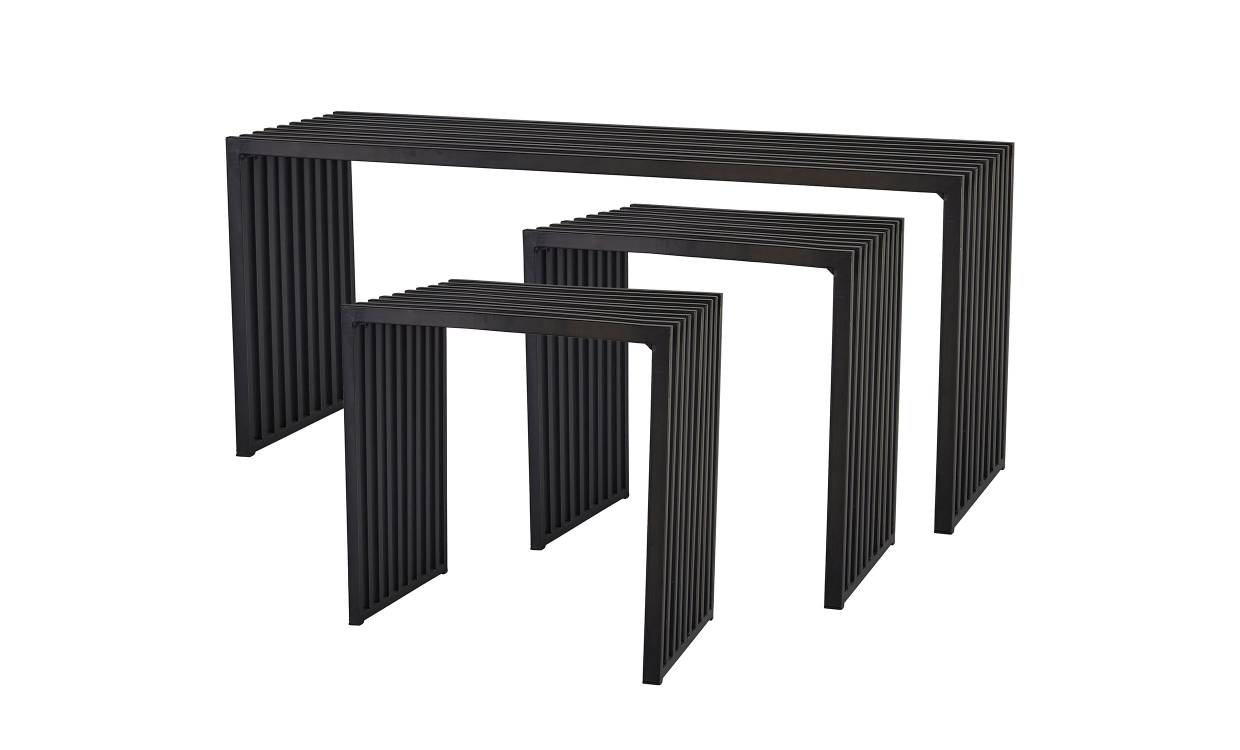 LIVORNO Benk 3-sett Svart - Utemøbler - Sittemøbler - Sofasandmore