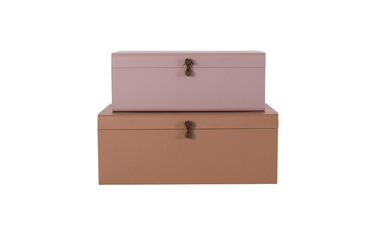 METAL Oppbevaring 2-pack Beige/Rosa