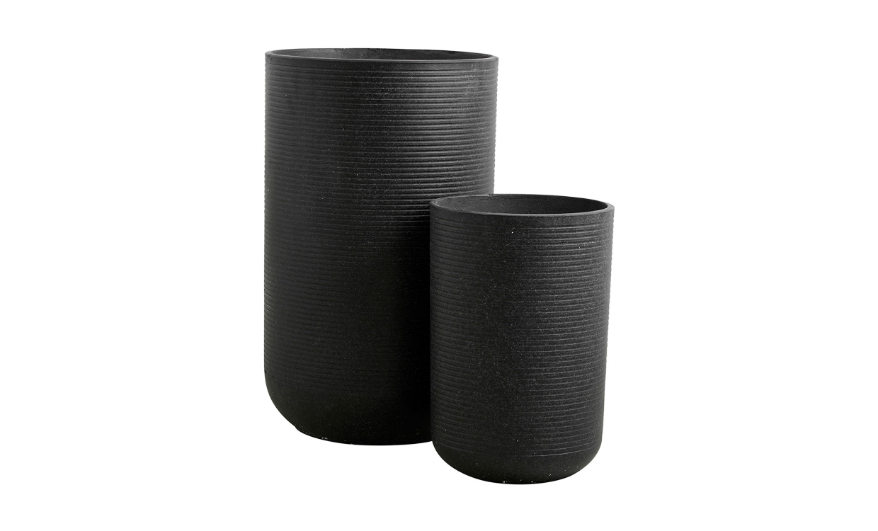 GRANITO Krukke 2-sett Svart - Utemøbler - Utepotter - Sofasandmore