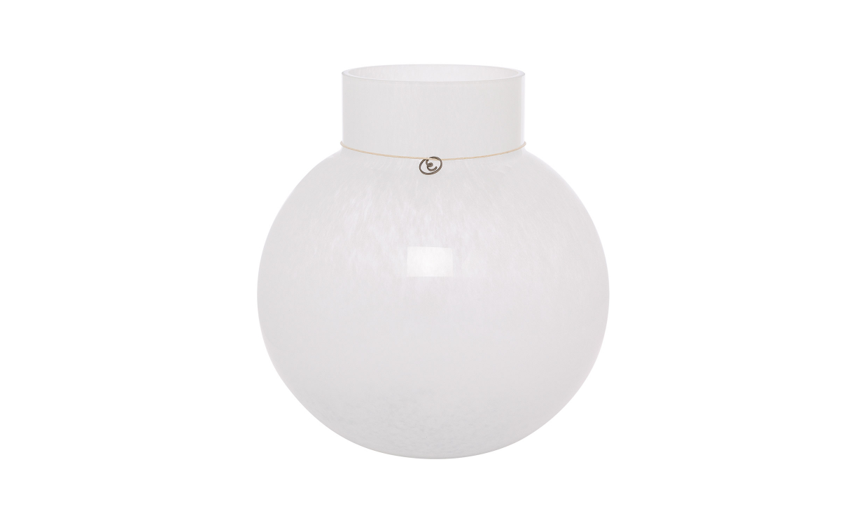 GLASSVASE Rund 25cm Hvit - Dekorasjon - Vaser og Potter - Sofasandmore