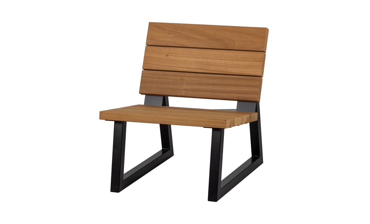 BANCO Outdoor Lounge stol natur/svart