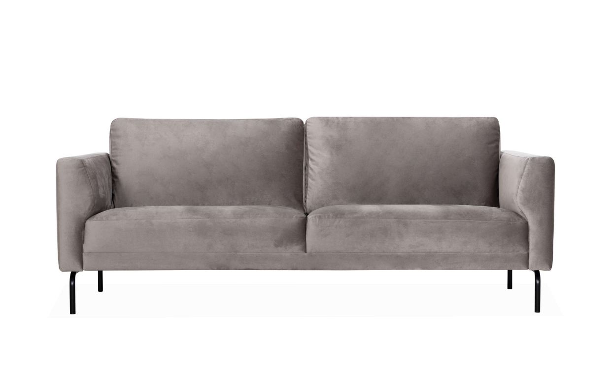 PORTOFINO 3-seters sofa Velvet Lys grå - Sofaer - 3-seters sofaer - Sofasandmore