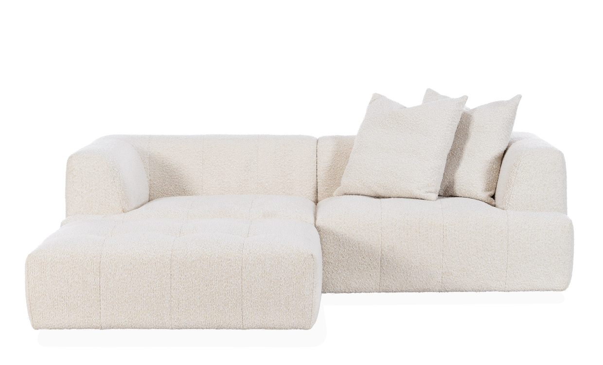 Bilde av COCO Divansofa Bouclé Vendbar Offwhite