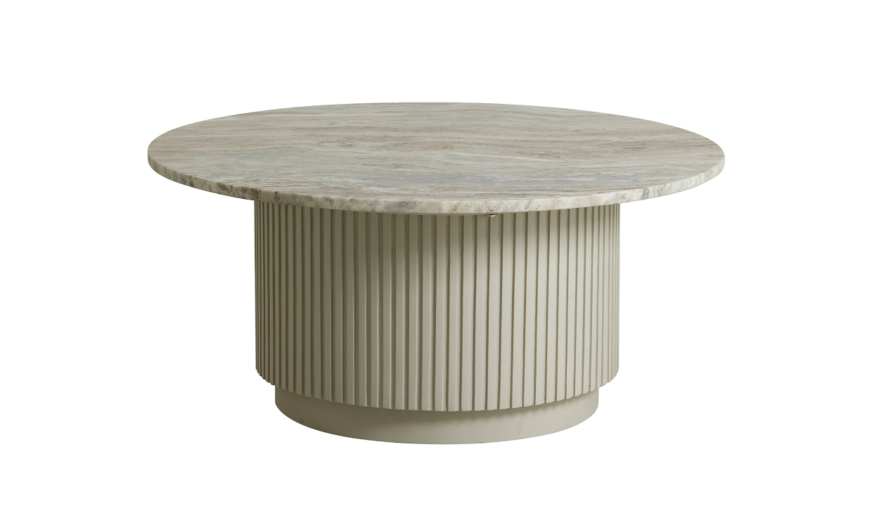 ERIE Sofabord 90 Hvit - Sofabord - Marmorbord - Sofasandmore