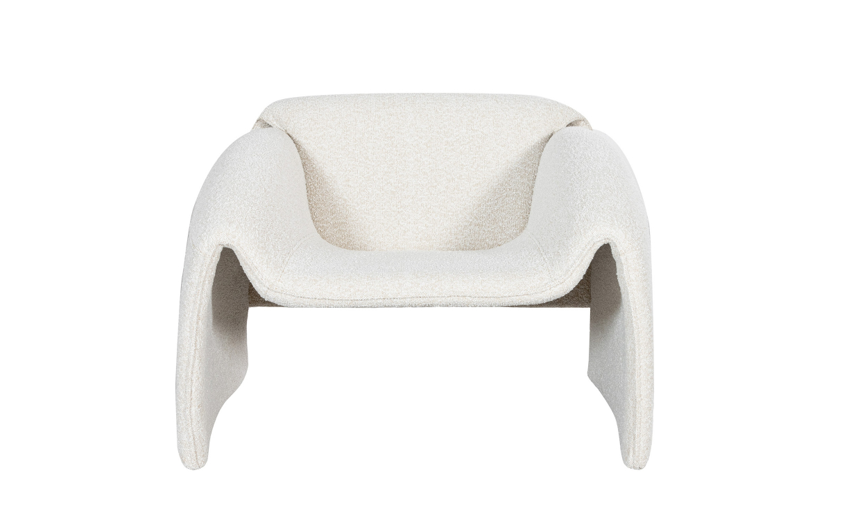 BOOGI Lounge Chair Bouclé Offwhite