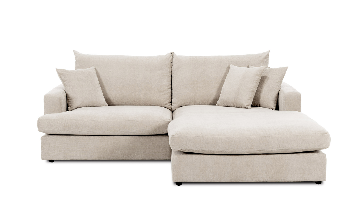 Bilde av BOLNUEVO Divansofa Høyre Beige