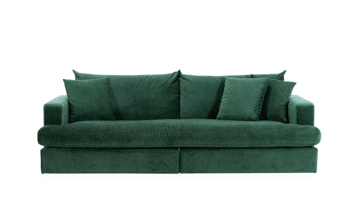 BOLNUEVO 3-seters sofa Hel Pute Grønn