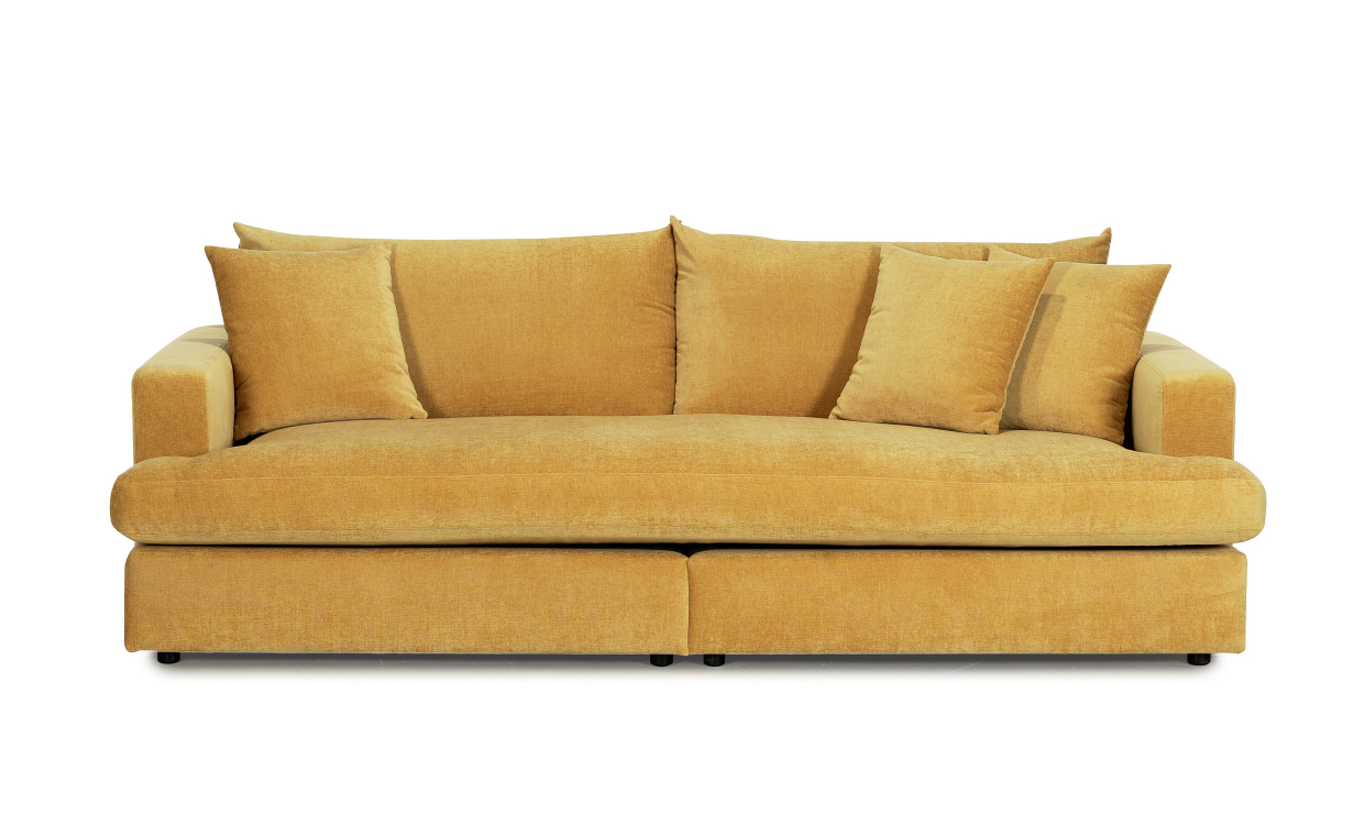 BOLNUEVO 3-seters sofa Hel Pute Sennepsgul