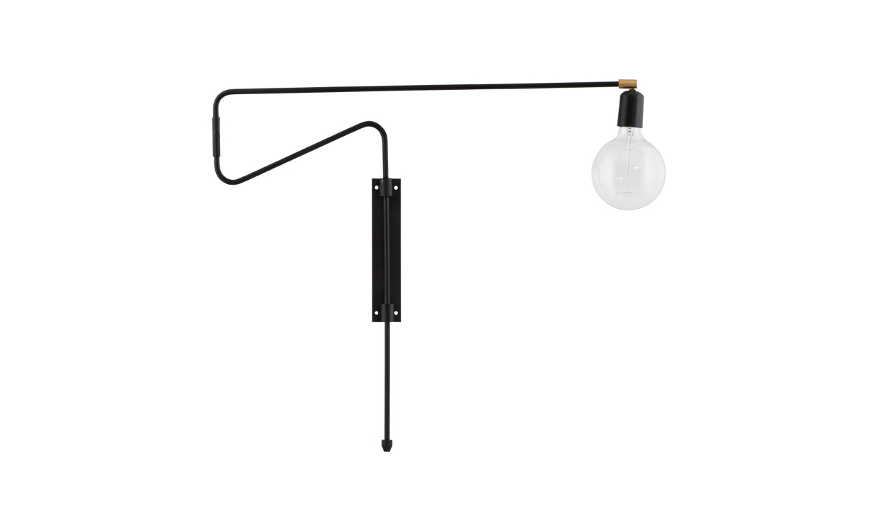 Bilde av SWING Vegglampe Svart 70 cm