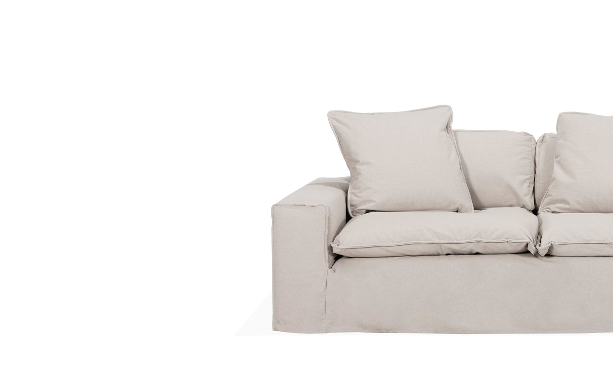 POLSTER Dover Grand Deluxe 3-seters sofa Linbeige - Klær - Sofasandmore