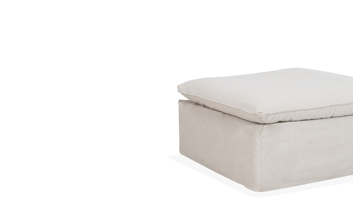 POLSTER Dover Grand Deluxe Fotskammel Sandbeige