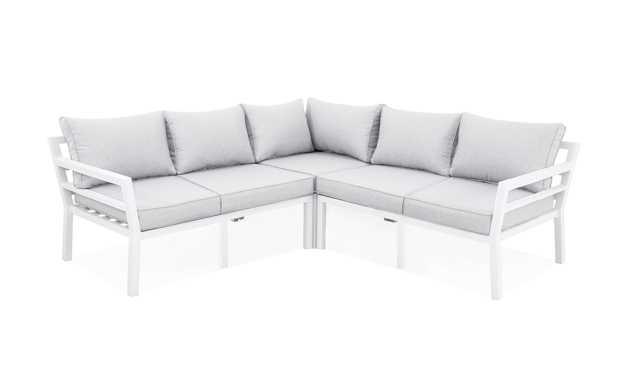 GRINDA Lounge sofa Grå/Hvit
