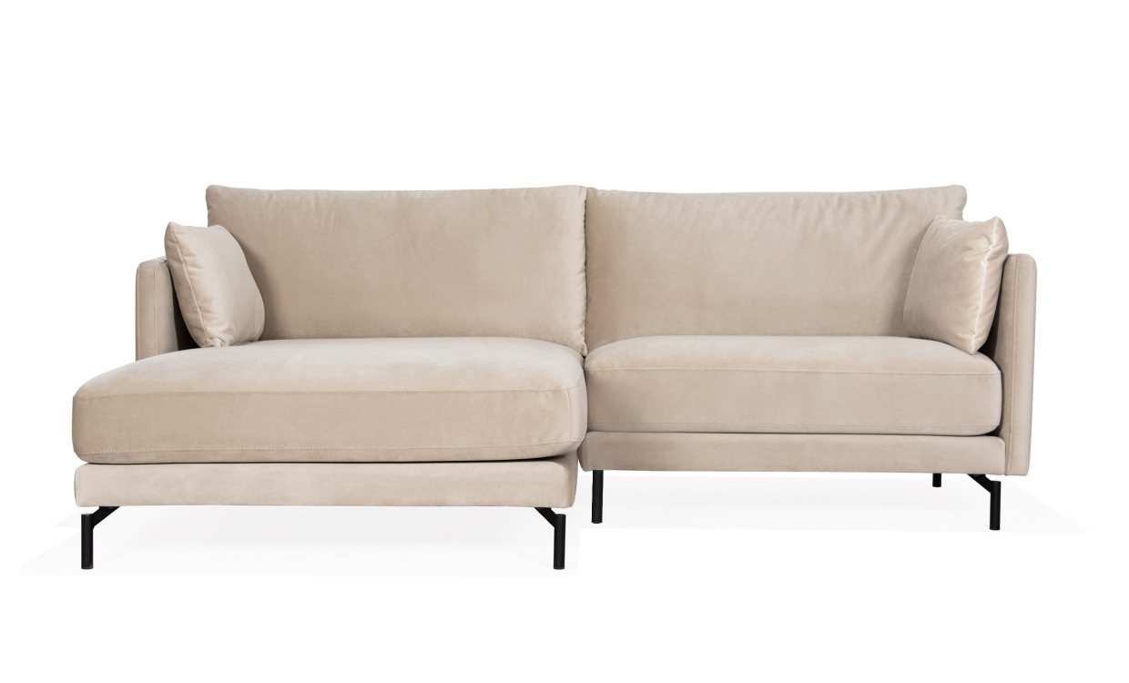 LINDE Divansofa Venstre Velvet Greige