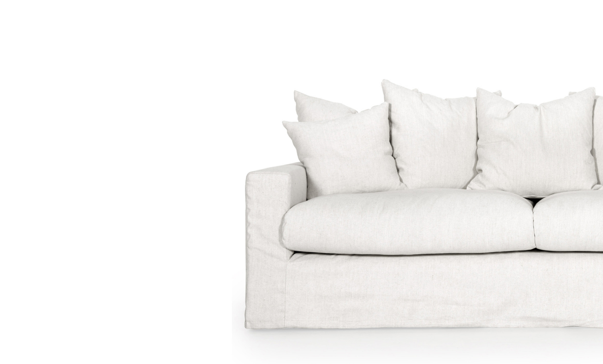 TREKK Monaco Premium 3-seters sofa Hvit - Klær - Sofasandmore
