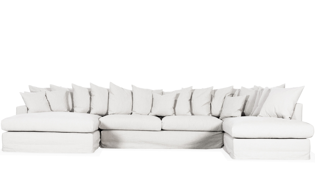 MONACO PREMIUM U-Sofa Høyre Hvit