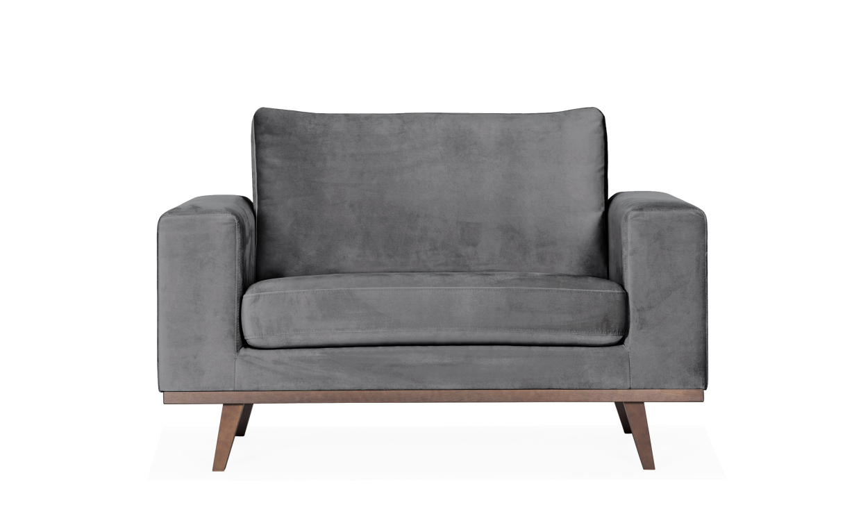Bilde av STOCKHOLM Lenestol Velvet Edition Mørk grå