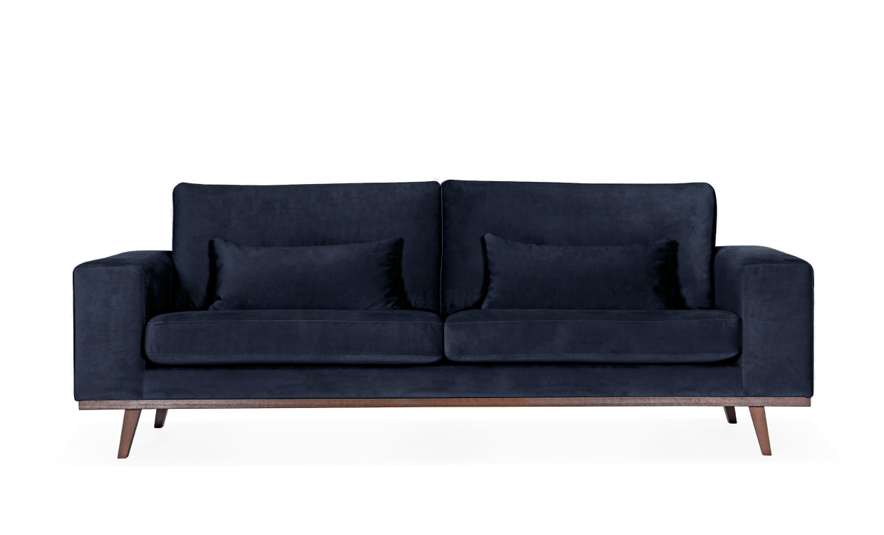STOCKHOLM 3-seters sofa Velvet Edition Mørk blå - Sofaer - 3-seters sofaer - Sofasandmore