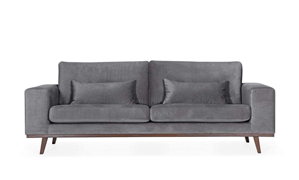STOCKHOLM 3-seters sofa Velvet Edition Mørk grå - Sofaer - 3-seters sofaer - Sofasandmore