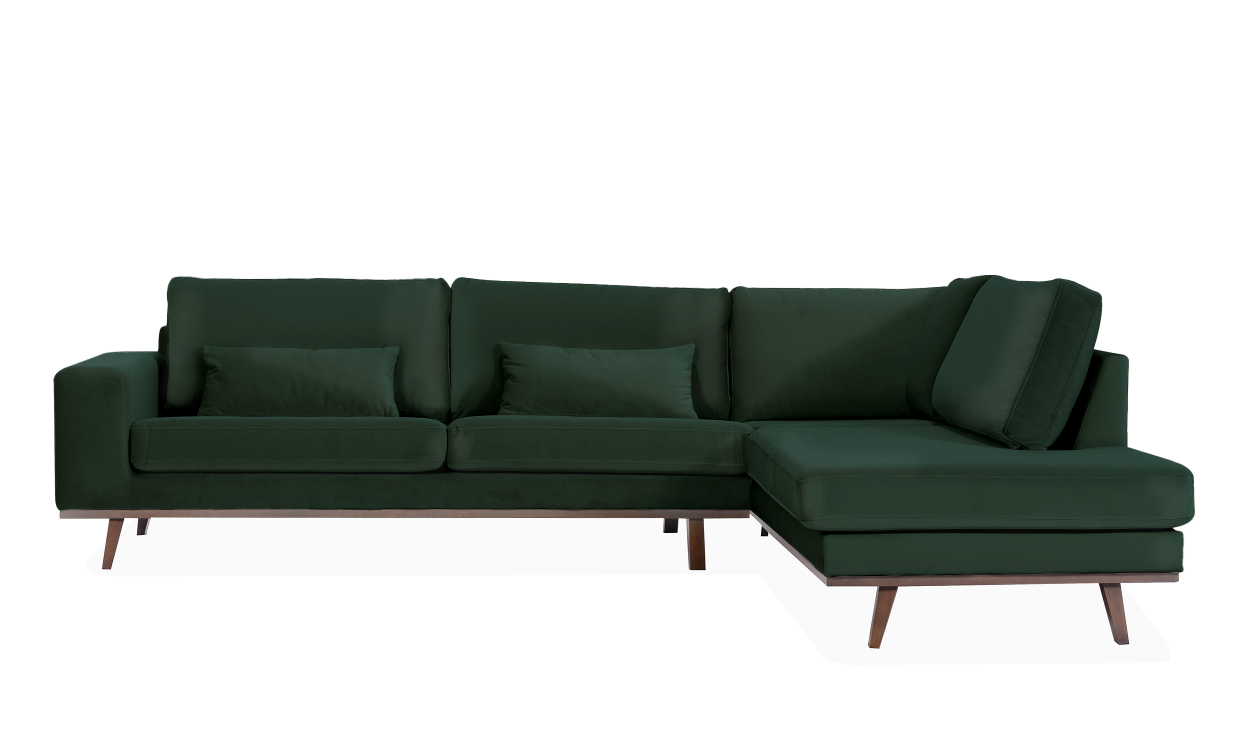 STOCKHOLM L-sofa Høyre Velvet Edition Grønn - Sofaer - Hjørnesofaer - Sofasandmore