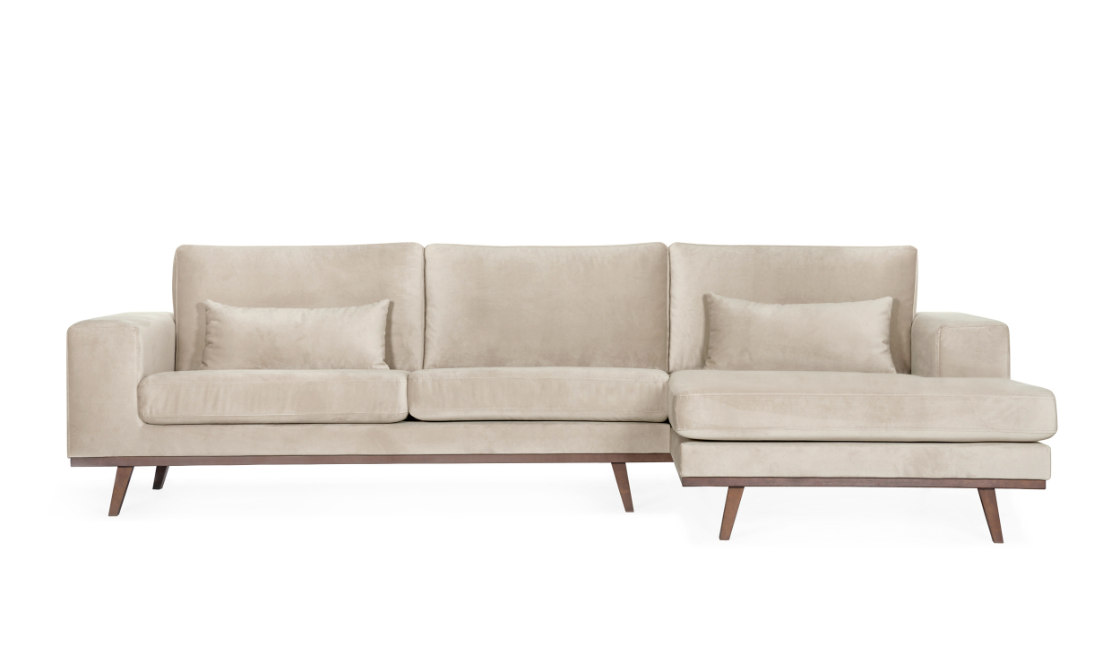 STOCKHOLM Divansofa Høyre Velvet Edition Greige