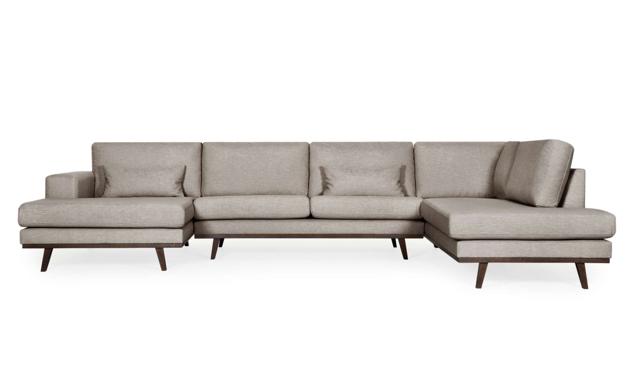 STOCKHOLM Fusion U-sofa Høyre Mørk beige