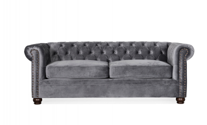 WINDSOR Chesterfield Sovesofa Flyel Gr