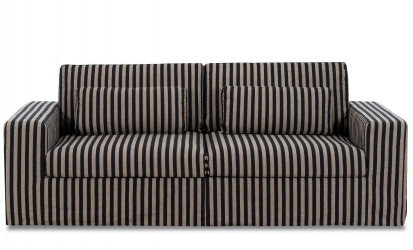 VIKELAND 3-seters sofa Stripete Beige/Svart