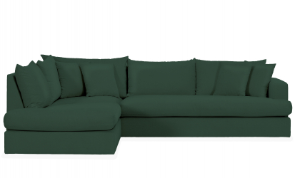 BOLNUEVO L-sofa Venstre Hel Dyna Grnn