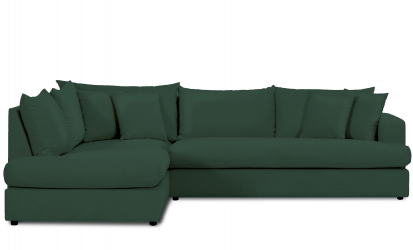 BOLNUEVO L-sofa Venstre Hel Dyna Grnn