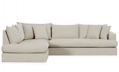 BOLNUEVO L-sofa Venstre Hel Pute Beige
