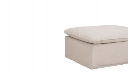 POLSTER Dover Grand Deluxe fotskammel Lin Beige