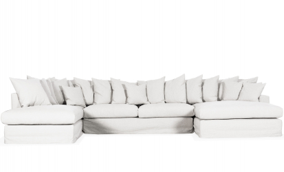 MONACO PREMIUM U-Sofa Venstre Hvit