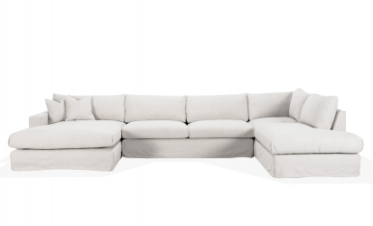 MAXIME U-sofa Hyre Hvit