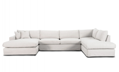 MAXIME U-sofa Hyre Hvit
