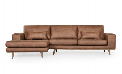 STOCKHOLM Leather Divansofa Venstre Cognac