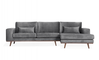 STOCKHOLM Divansofa Hyre Velvet Edition Mrk gr