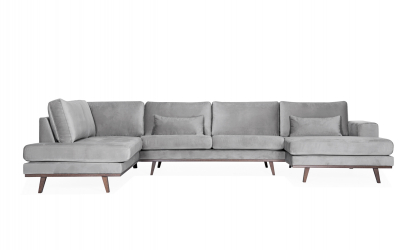 STOCKHOLM U-sofa Left Velvet Edition Lys gr