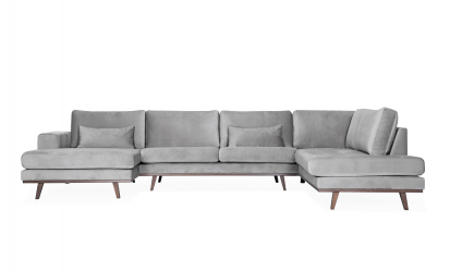 STOCKHOLM U-sofa Hyre Velvet Edition Lys gr