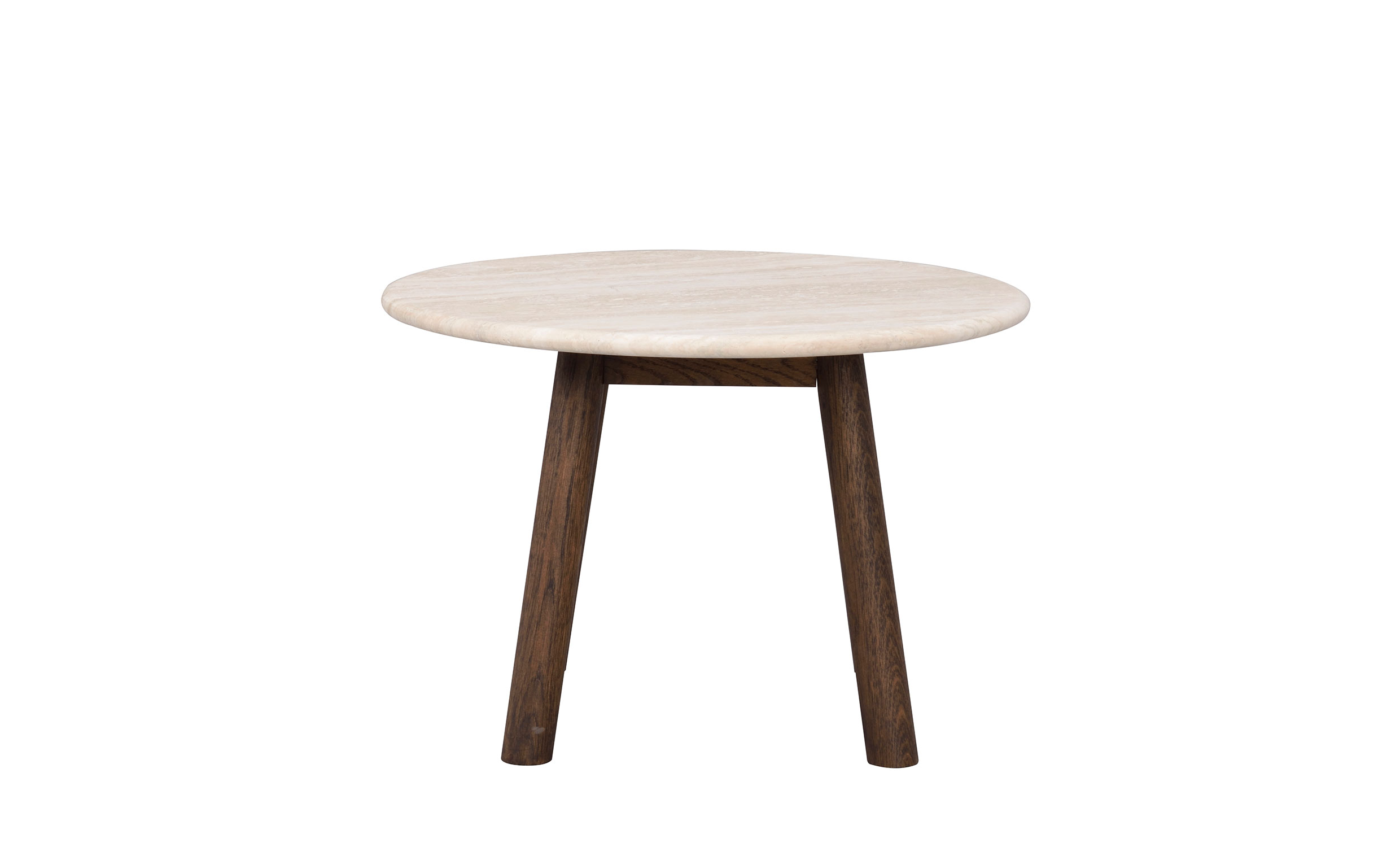 TARANSAY Sofabord Beige Travertin/Brun Eik