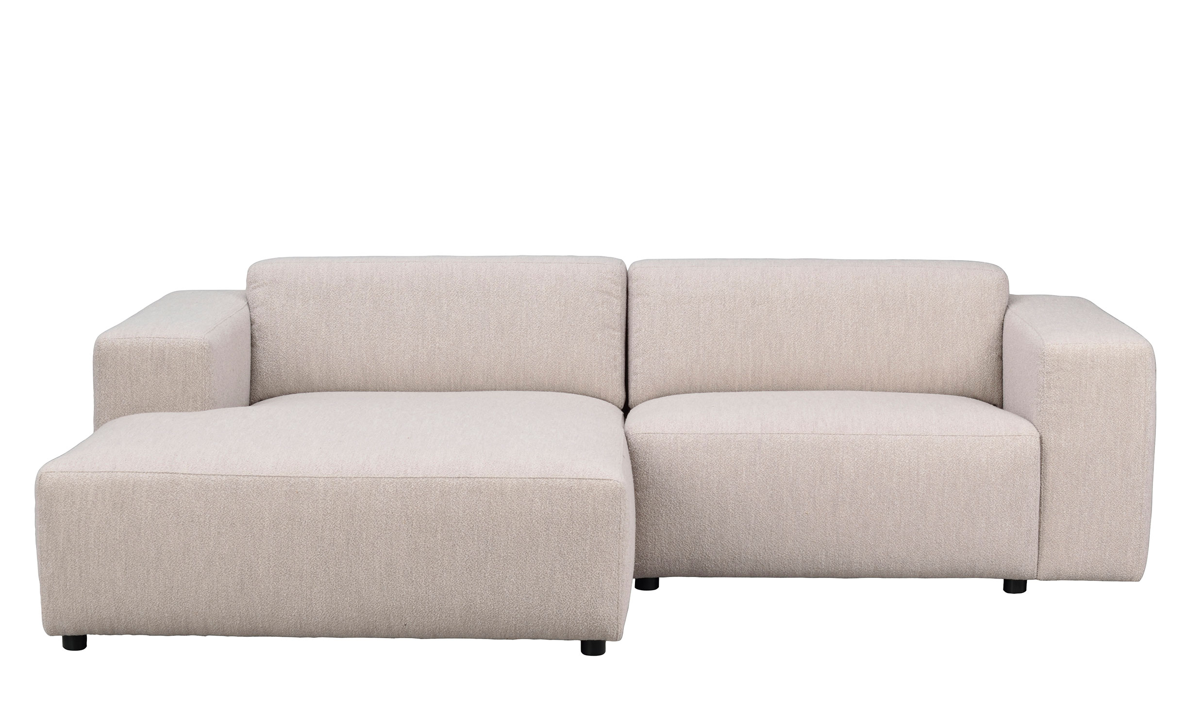 WILLARD sofa 3-seters sjeselong venstre lys beige
