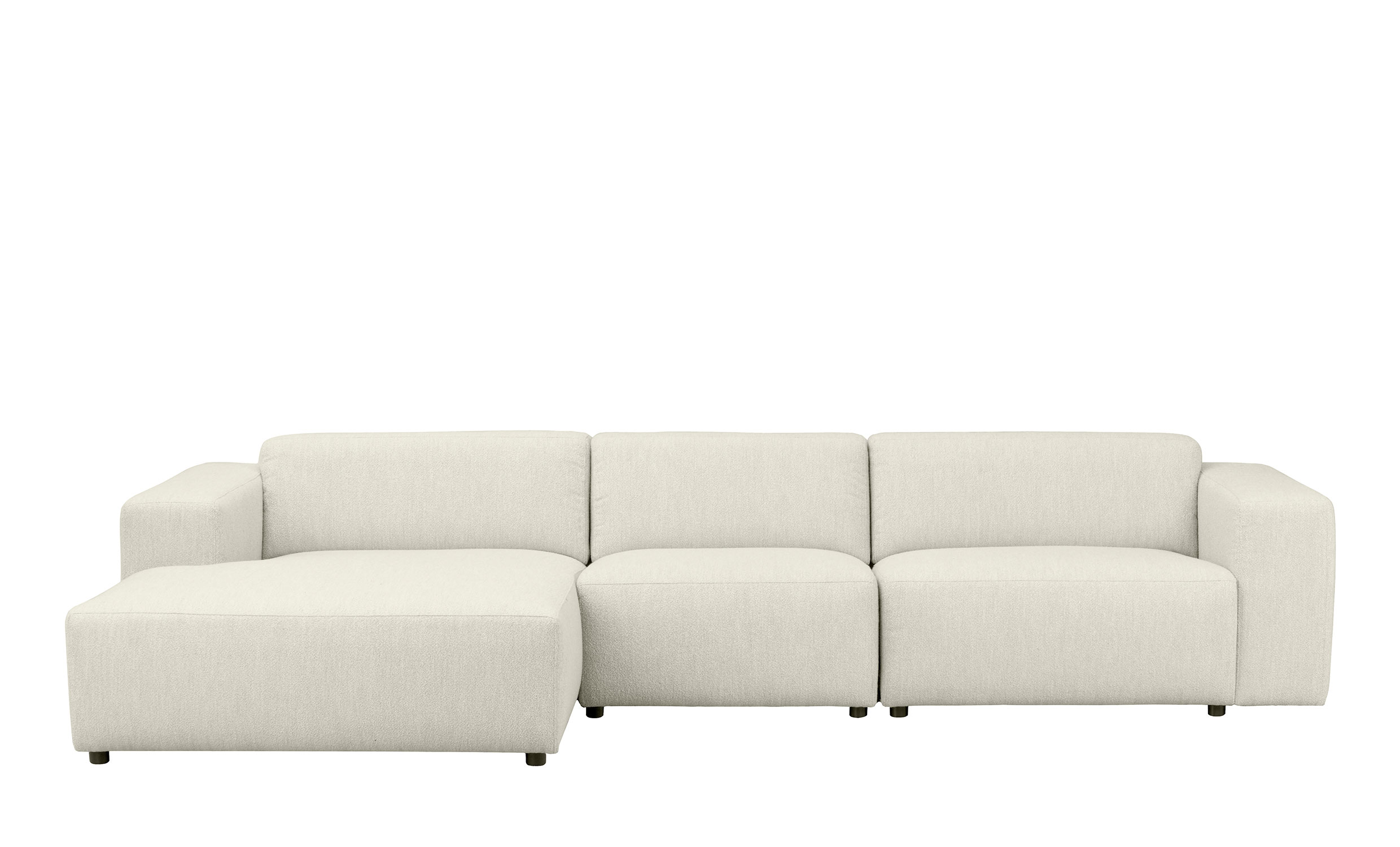 WILLARD sofa 4-seters sjeselong venstre hvit