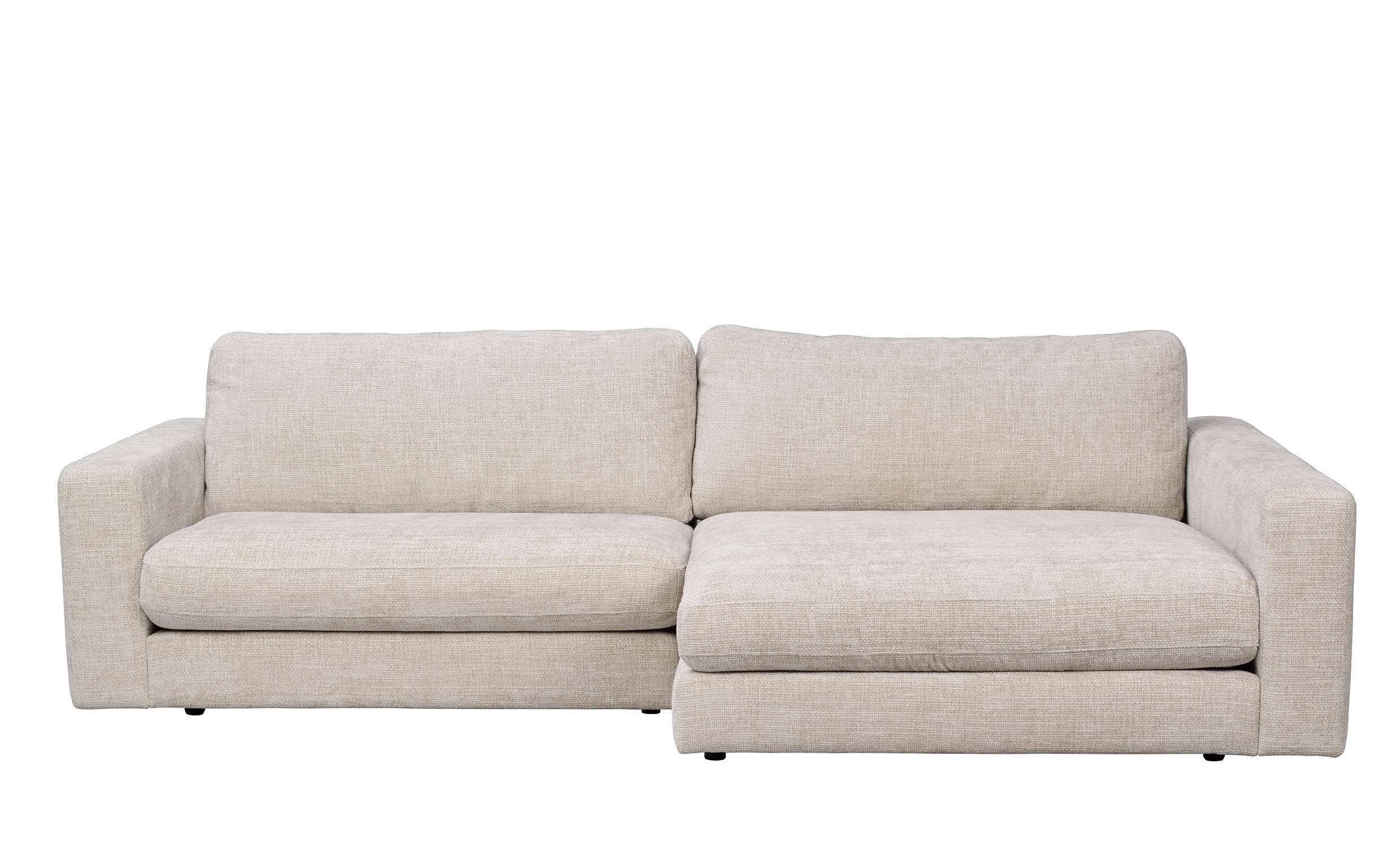 DUNCAN sofa 3-seter sjeselong hyre lys gr